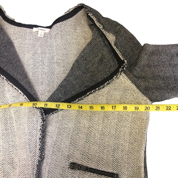 Caslon Casual Open Front Jacket Large Grey White - Picture 4 of 9